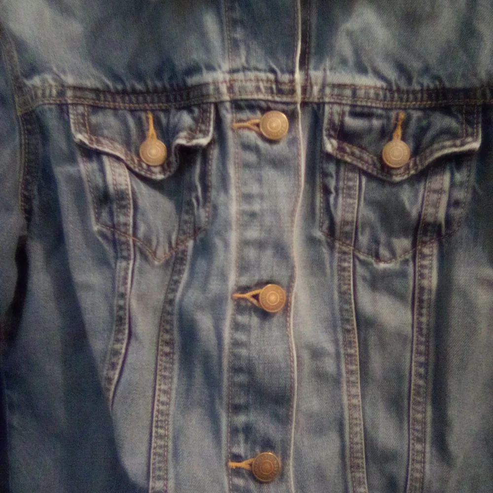 Old Navy San Francisco California Denim Jean Jacket Trucker Size M 100% Cotton - Picture 4 of 9